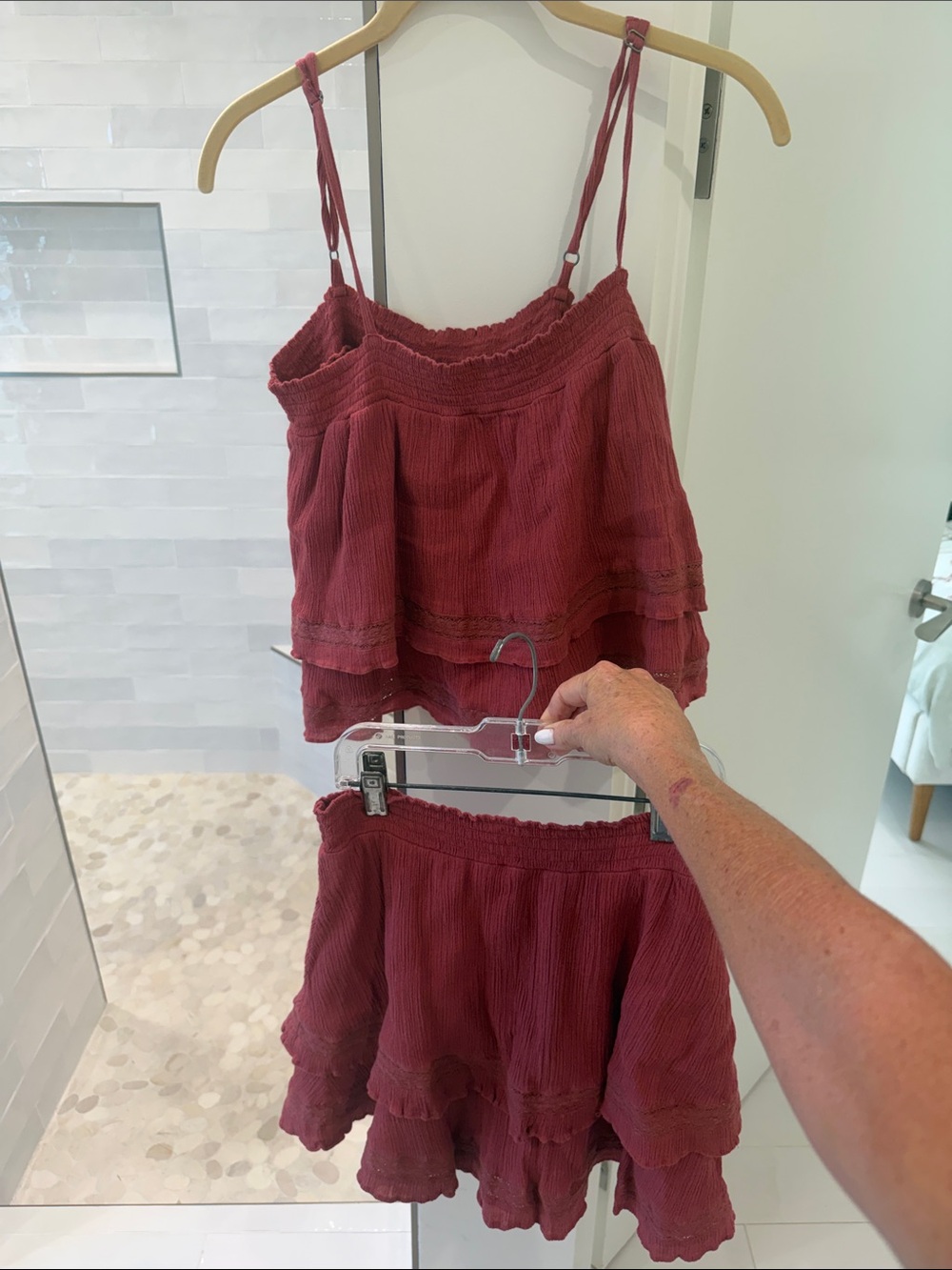 SHOW ME YOUR MUMU Two-Piece Burnt Orange Tank Top & Skirt Set
